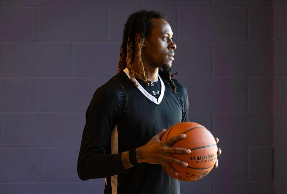 Terrell Brown, a member of the Wichita Sky Kings, was convicted of a felony that has since been downgraded to a misdemeanor. He’s using his chance with Wichita’s new professional basketball team to redeem his name.