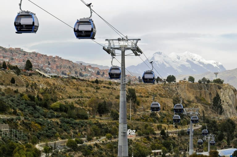 La Paz's cable car system will help commuters escape traffic while enjoying spectacular views of nearby Mount Illimani