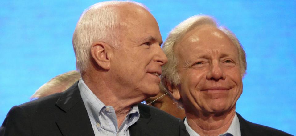 Sen. Joe Lieberman (right) endorsed and campaigned for Sen. John McCain&nbsp;during the&nbsp;2008 presidential election. (Photo: NBC NewsWire via Getty Images)