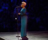 You could practically hear the collective “ahhh” when Scottish singer Emeli Sande stepped out onto the stage during the Opening Ceremony in this Jonathan Saunders blue-black ombré gown. Emeli Sande; Photo by Keystone Press