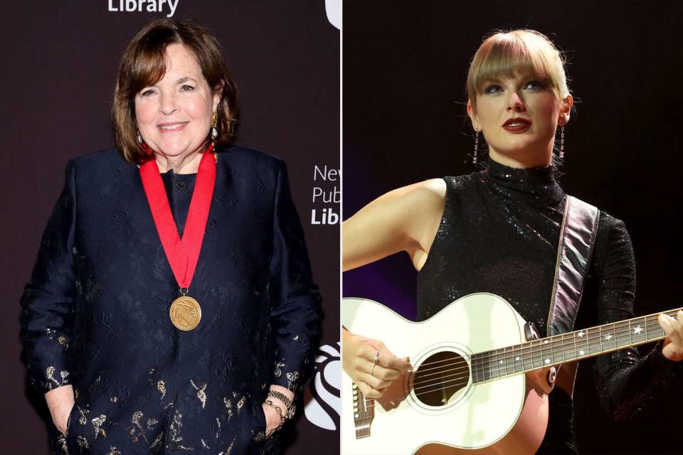 <p>getty (2)</p> Ina Garten, Taylor Swift