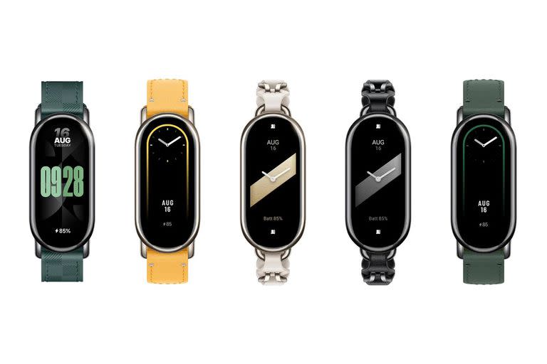 Las diferentes opciones de diseño de la Xiaomi Mi Smart Band 8