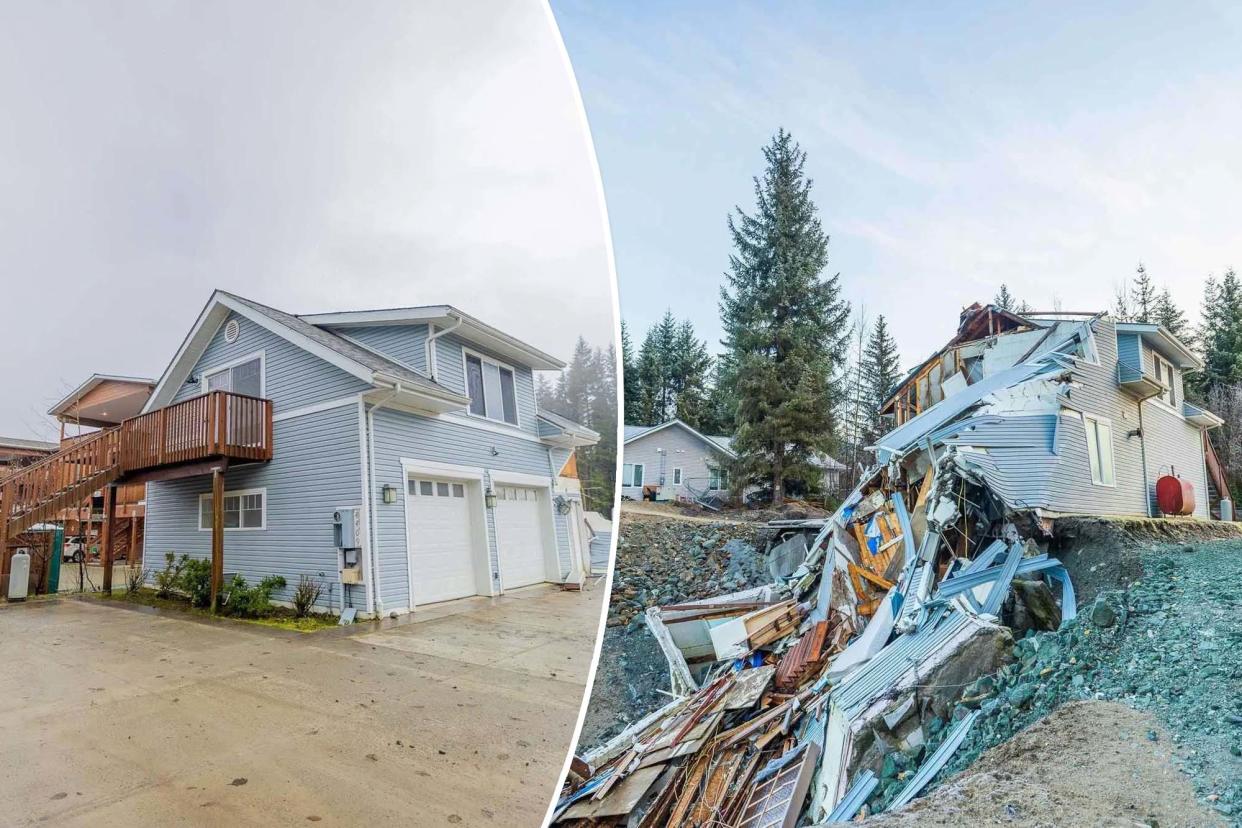 A home that has been half-submerged in a glacial flood has hit the market for $400,000.