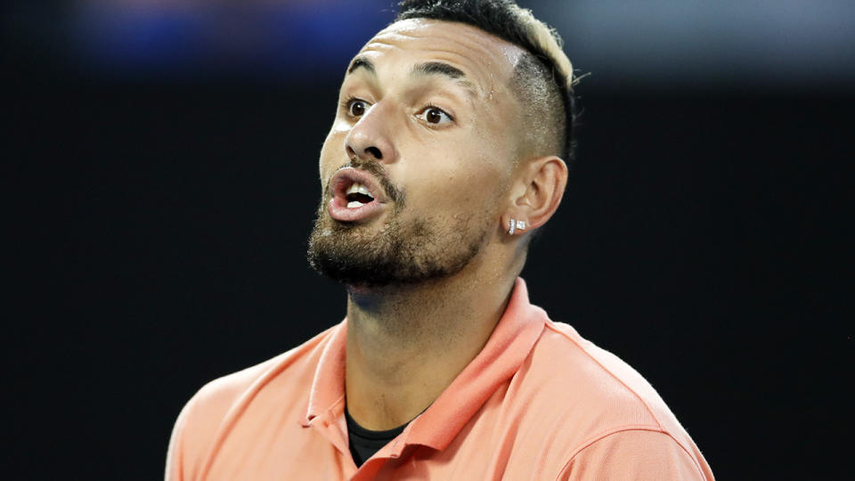 Nick Kyrgios, pictured here at the 2020 Australian Open in January.