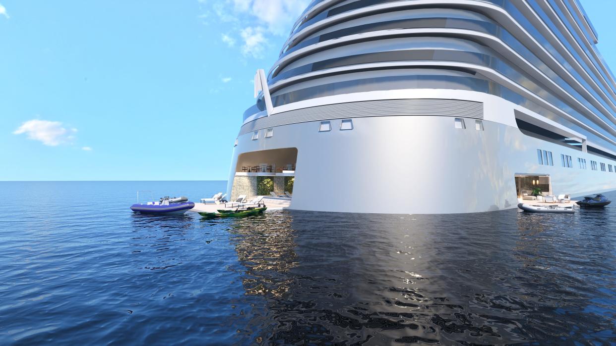 The MV Narrative will feature a private marina.