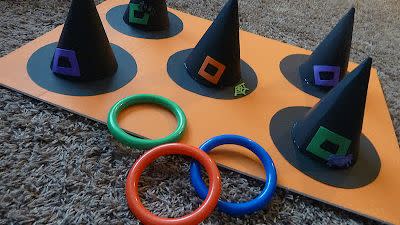 halloween party games witch hat ring toss