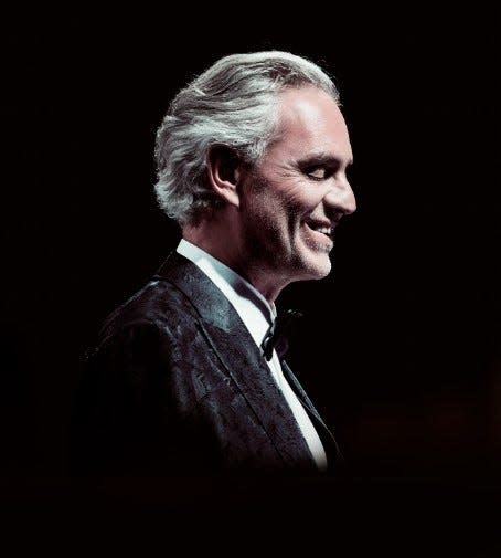 Andrea Bocelli, Italian opera singer, will perform at the Bon Secours Wellness Arena in Greenville, S.C. on Feb. 15, 2024 at 8 p.m.