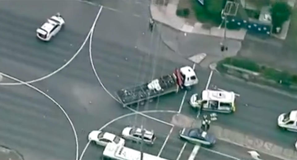 Aivy was struck by a truck in Ringwood on Wednesday. Source: 7 News