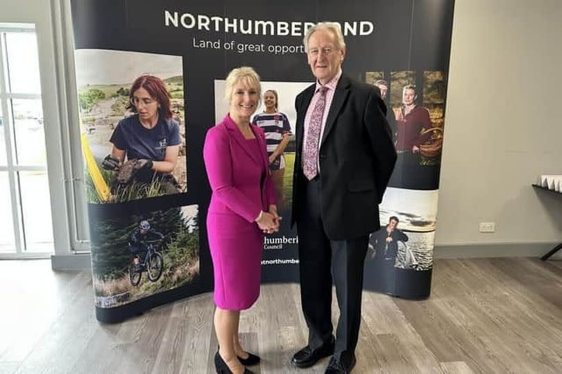 Dr Helen Paterson and Lord Donald Curry at the launch of the Northumberland County Partnership.