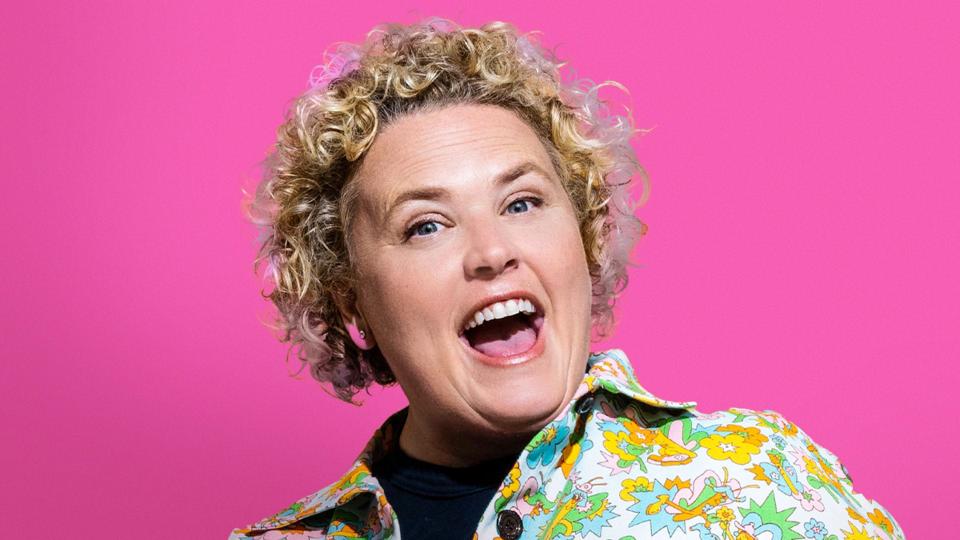 Fortune Feimster performs at Hoyt Sherman Place on Saturday night.