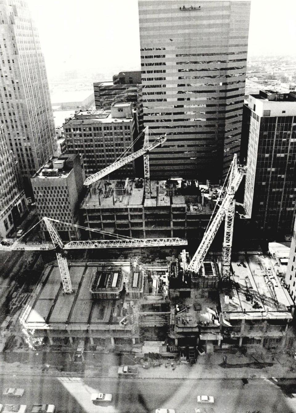 March 2, 1983, construction was progressing for Leadership Square.