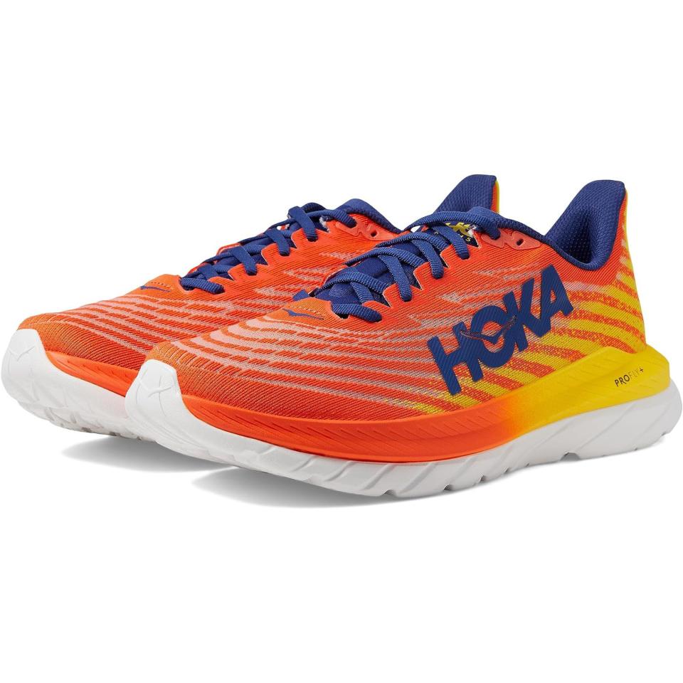 <p><a href="https://go.redirectingat.com?id=74968X1596630&url=https%3A%2F%2Fwww.zappos.com%2Fp%2Fhoka-mens-mach-5-flame-dandelion%2Fproduct%2F9697373&sref=https%3A%2F%2Fwww.menshealth.com%2Fstyle%2Fg43454670%2Fbest-casual-shoes-for-men%2F" rel="nofollow noopener" target="_blank" data-ylk="slk:Shop Now;elm:context_link;itc:0;sec:content-canvas" class="link ">Shop Now</a></p><p>Mach 5</p><p>zappos.com</p><p>$112.00</p>