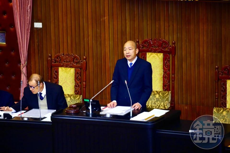 國民黨團提案「電價凍漲提案」今通過。圖為立法院長韓國瑜。（本刊資料照）