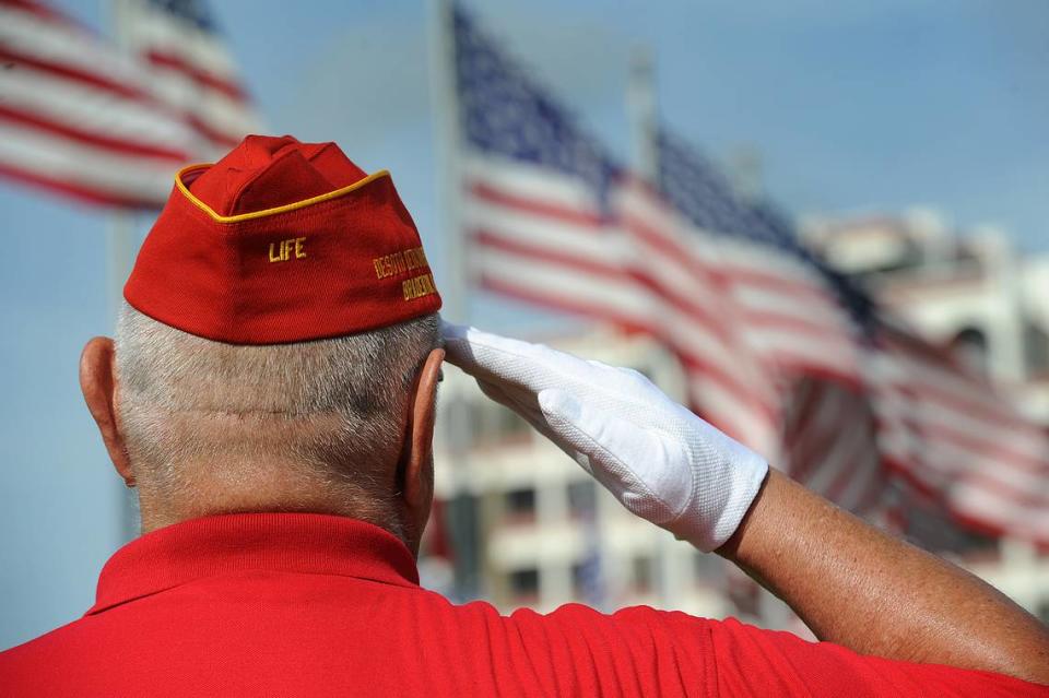 The annual Memorial Day observance in Bradenton will be held at 9 a.m. May 29 at the Don Courtney Veterans Park, behind Manatee Memorial Hospital. File photo was taken in 2014.