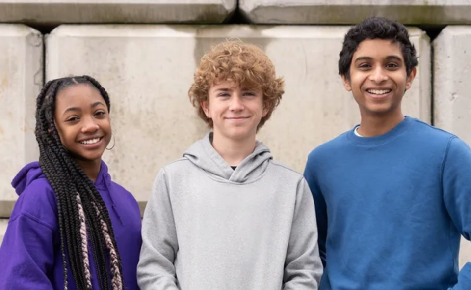 Percy Jackson and The Olympians stars Leah Sava Jeffries, Walker Scobell and Aryan Simhadri.