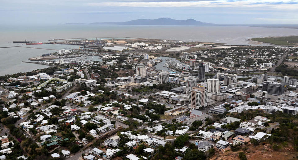 An aerial view of Townsville. 