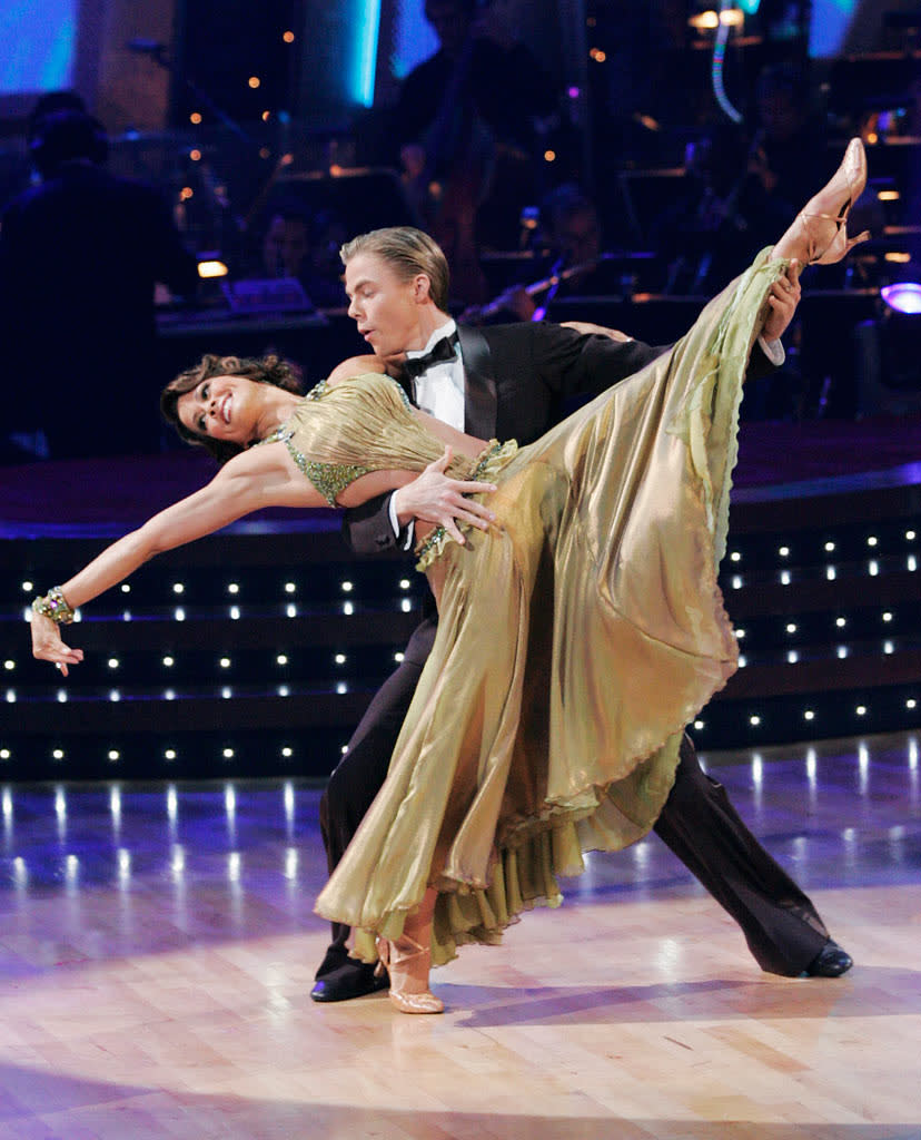 Brooke Burke and Derek Hough perform a dance on the seventh season of Dancing with the Stars.