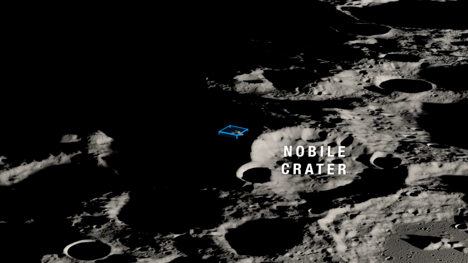 map of the dusty gray surface of the moon