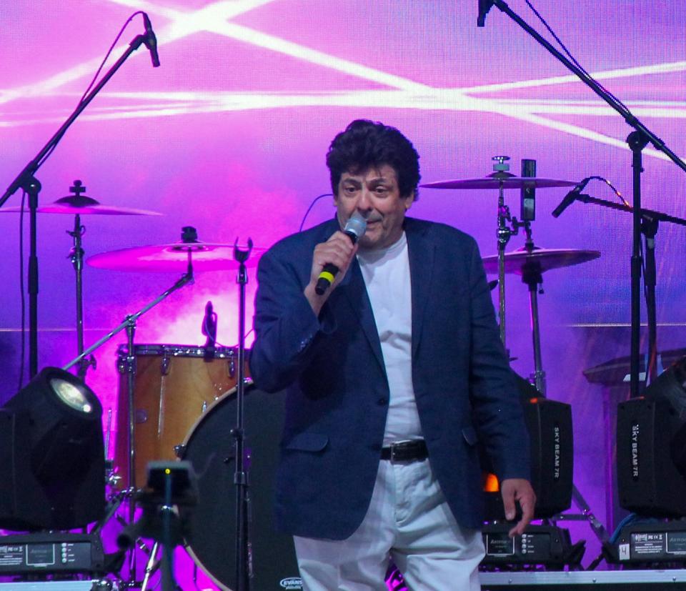 Portuguese singer Manny Soares kicks off the musical part of the festa at the Great Feast of the Holy Ghost of New England on Thursday, Aug. 24, in Fall River.