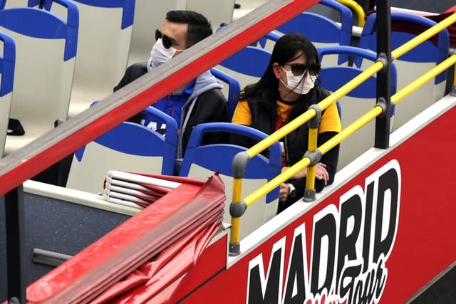 A tourist bus in Madrid