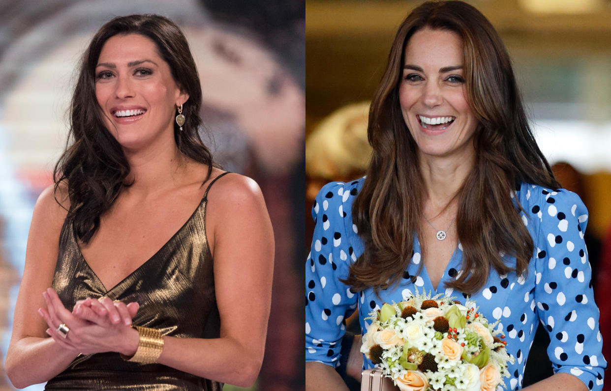 Becca Kufrin (L) is being called a Kate Middleton look-alike (Photo: Getty Images)