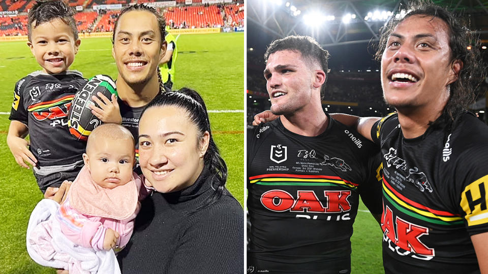 Jarome Luai and Nathan Cleary at the Penrith Panthers.