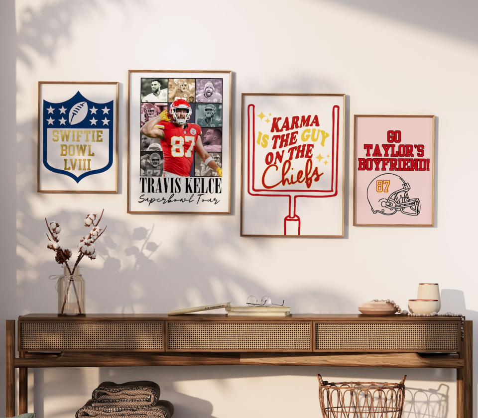 Taylor Swift Super Bowl Prints Etsy