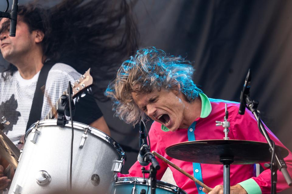 Deerhoof performed during day one of 80/35 in 2023.