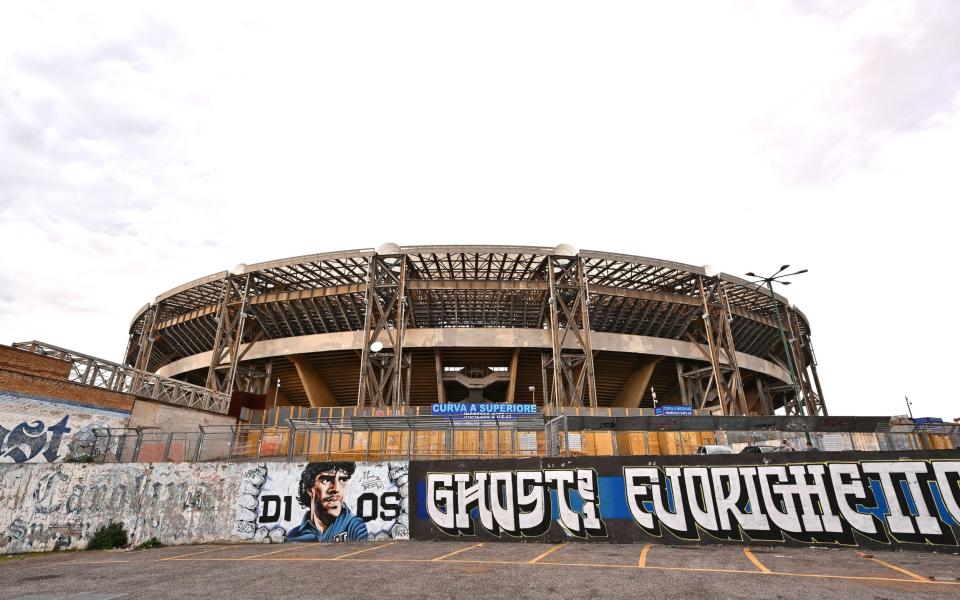 A detailed view of the Stadio Diego Armando Maradona in Naples - Getty Images/Tullio Puglia 