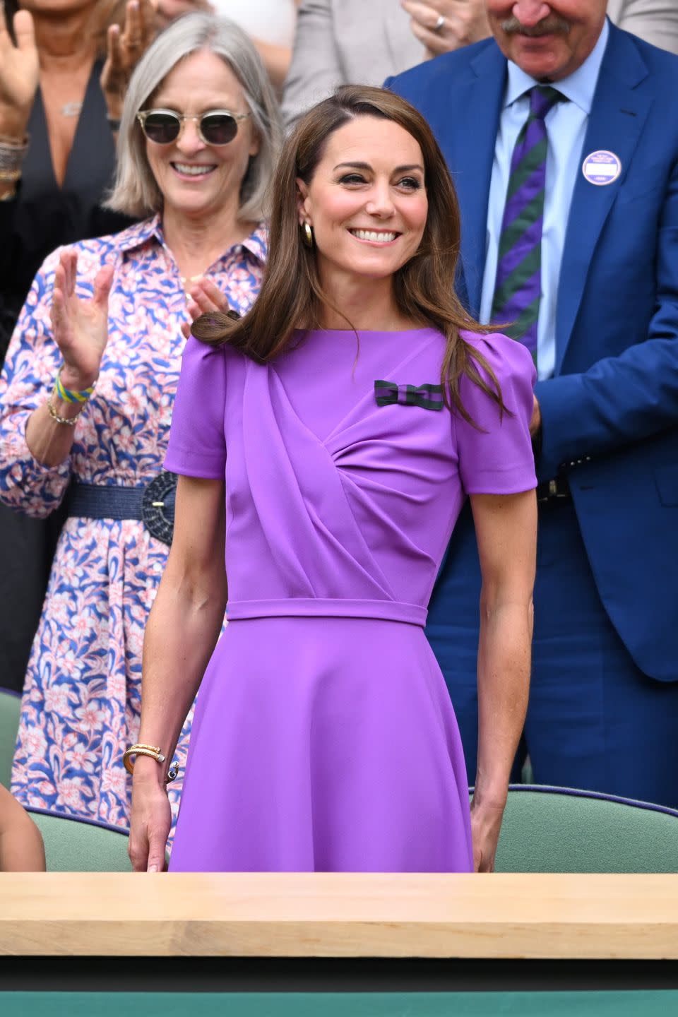 Princess Kate Looks Exquisite in a Royal Purple Dress for Surprise Wimbledon Appearance