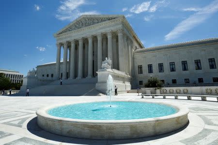 The building of the U.S. Supreme Court is seen after it granted parts of the Trump administration's emergency request to put his travel ban into effect immediately while the legal battle continues, in Washington, U.S., June 26, 2017. REUTERS/Yuri Gripas