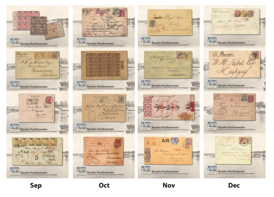 Four serialised picture postcards will be sold each month at S$10 a strip. (Photo: Singapore Philatelic Museum)