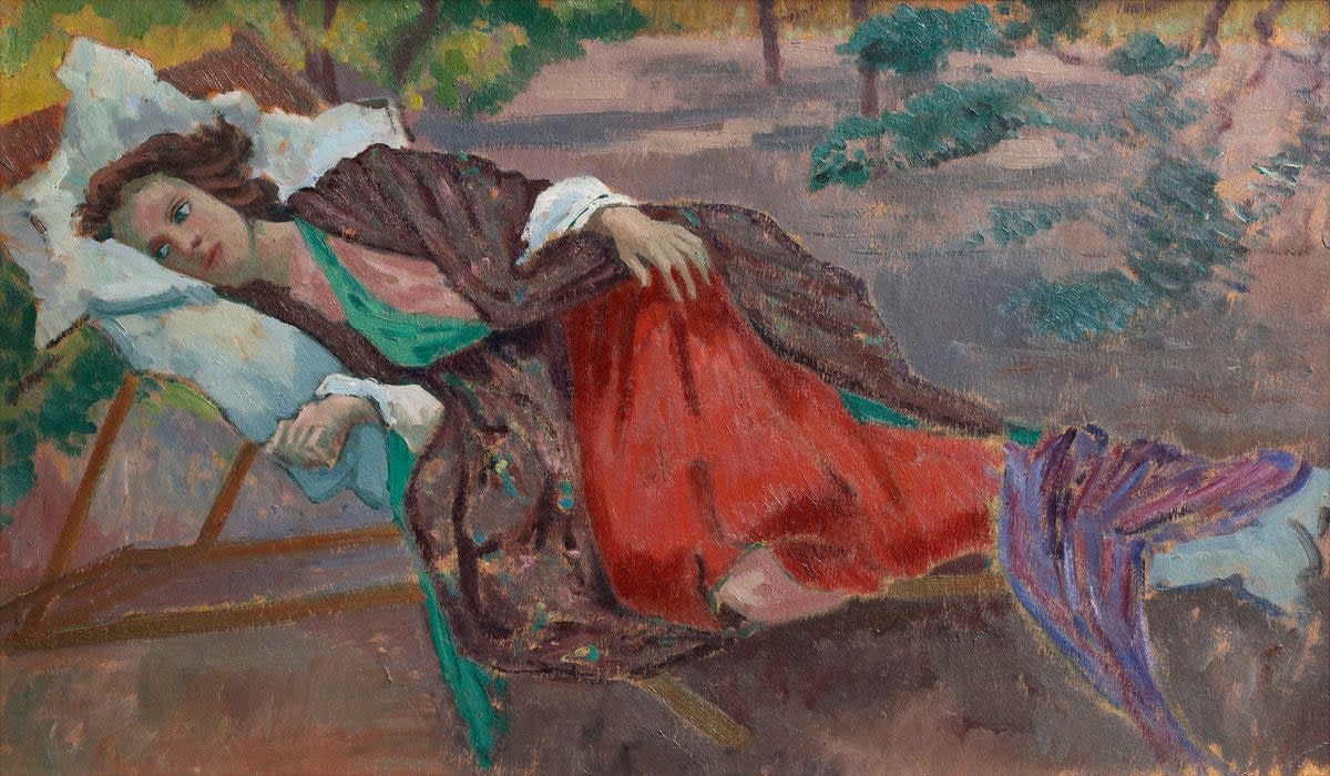 Roger Fry, Vanessa Bell in a Deckchair, 1911 (Philip Mould & Company)