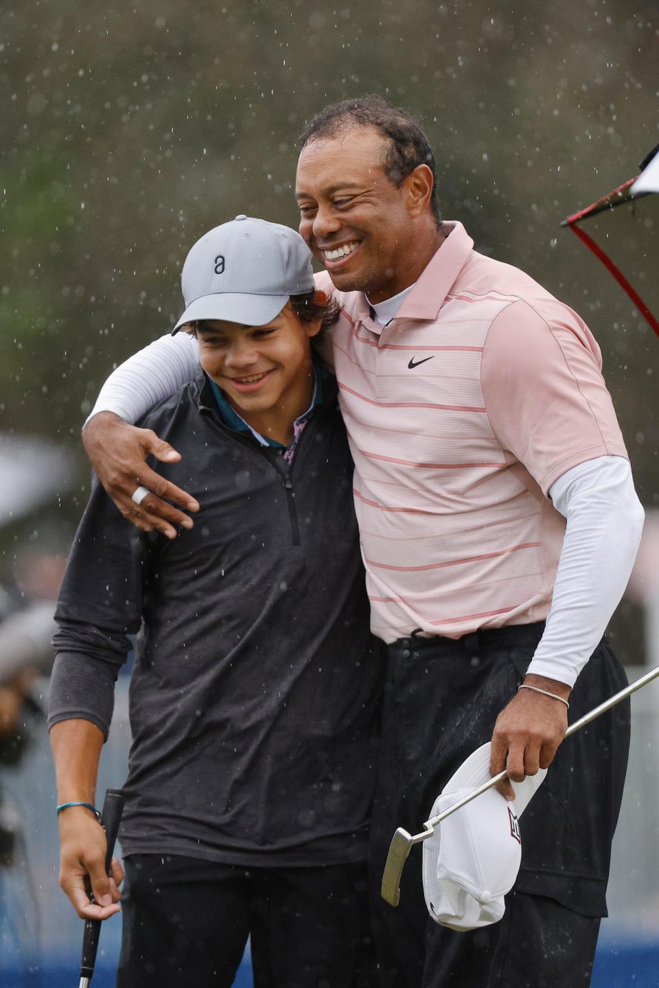 Tiger Woods and Charlie Woods at the 2023 PNC Championship.