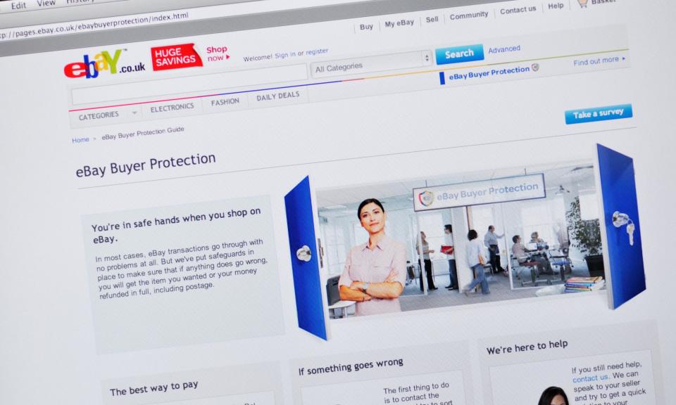 <span>By paying outside the eBay protection system, it says it has no responsibility.</span><span>Photograph: NetPhotos/Alamy</span>