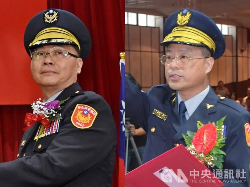 方仰寧（左）接台南市警局長、黃明昭（右）掌高雄市警局（中央社／資料照片）