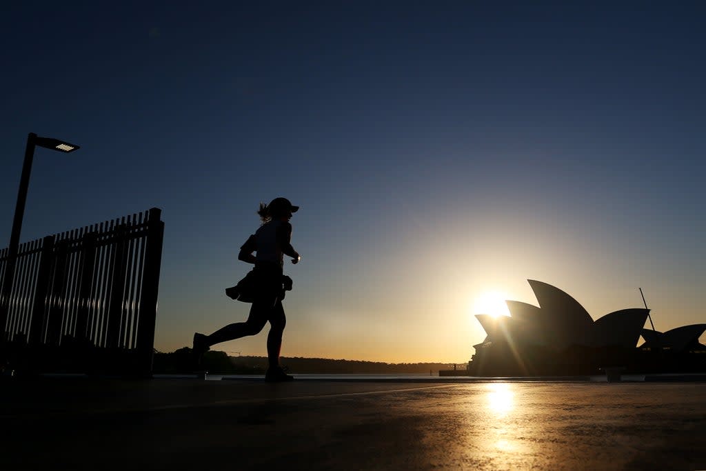 A person runs in Sydney  (Getty Images)