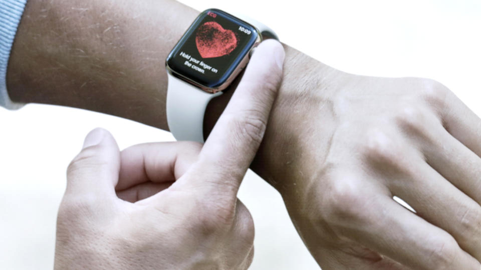 Apple revealed its new watch on Sept. 12, and it has heart health technology built in. (Photo: Marcio Jose Sanchez/AP)