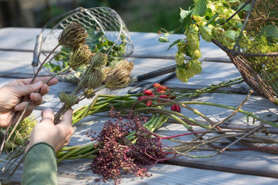 Reimagine a nature walk with a homemade wreath (Alamy/PA)