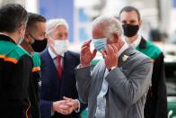 <p>A protective mask gets the best of the Prince of Wales after he made a speech in Oxford. <br></p>