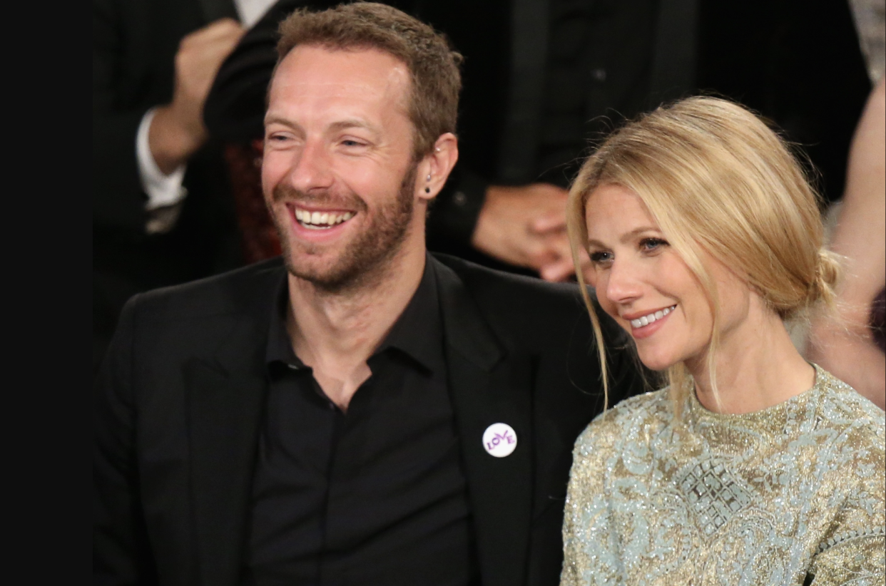 Chris Martin and Gwyneth Paltrow together at a formal event.