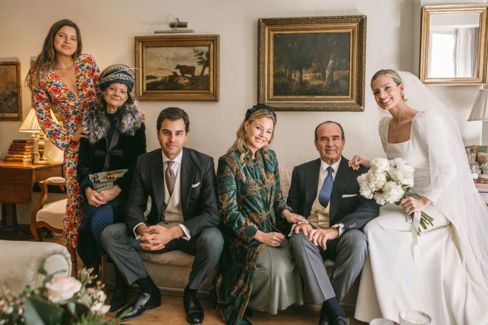 María Hernández-Gil con su familia