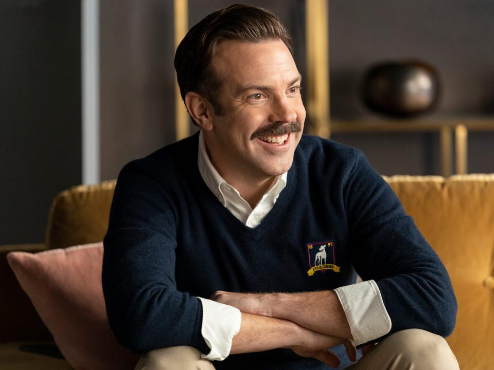 Jason Sudeikis as Ted Lasso.