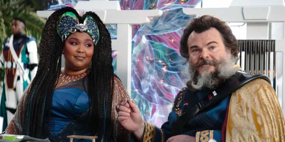 Lucasfilm Ltd. Lizzo and Jack Black in The Mandalorian