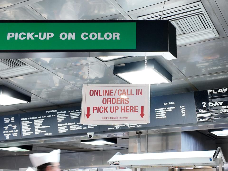 interior shot of the ordering counter at kopps in Wisconsin