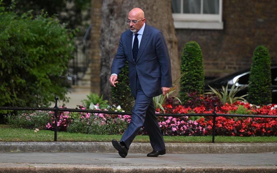 Mr Zahawi on his way in to No 10 on Tuesday nigt - GETTY IMAGES