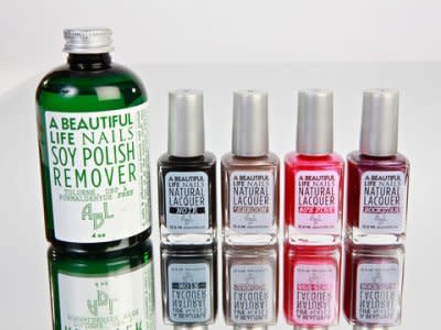 A Beautiful Life's safe, formaldehyde free nail polish and remover 