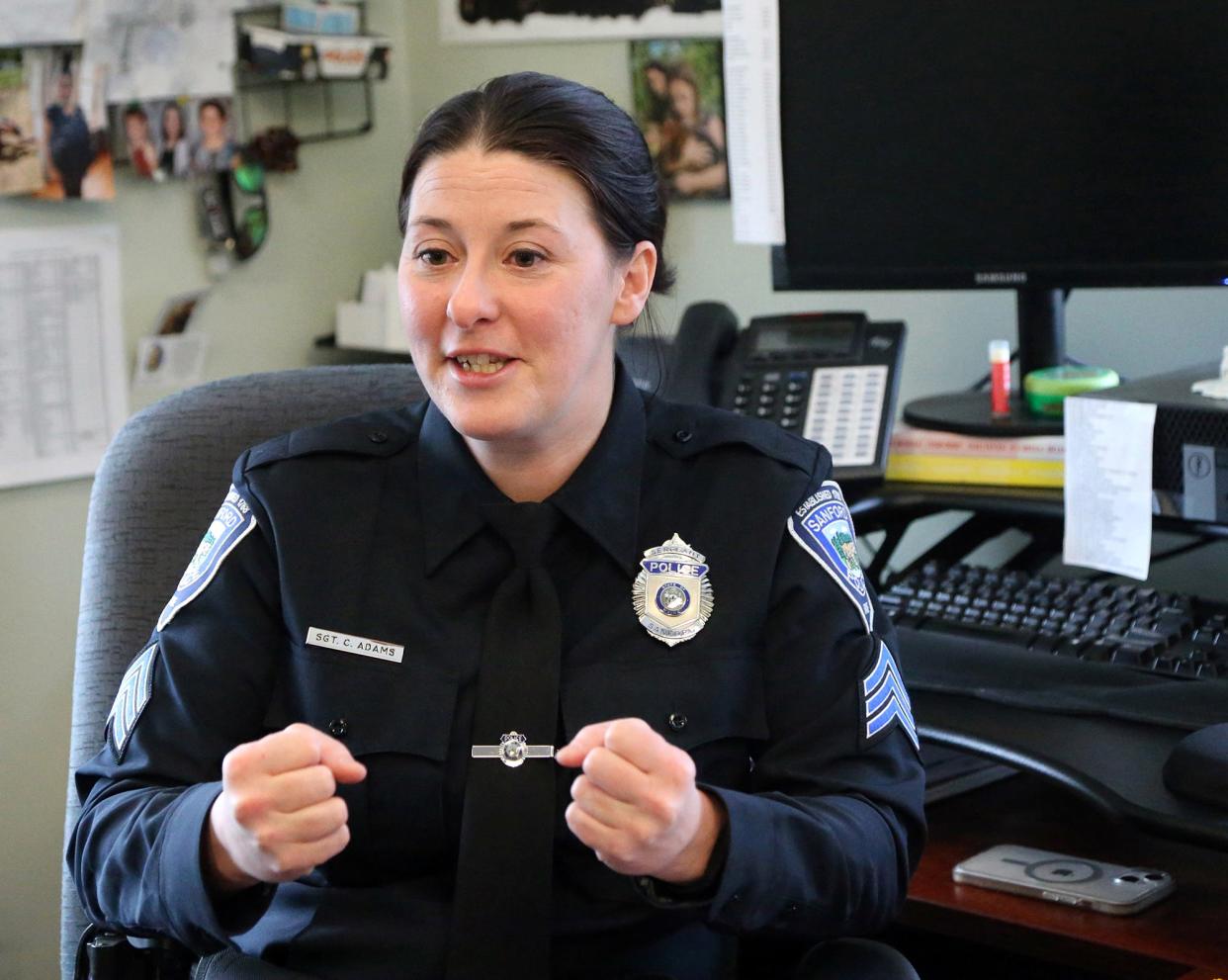 Sanford police Sgt. Colleen Adams has been chosen as the USA Today Network's 2023 Maine Woman of the Year.