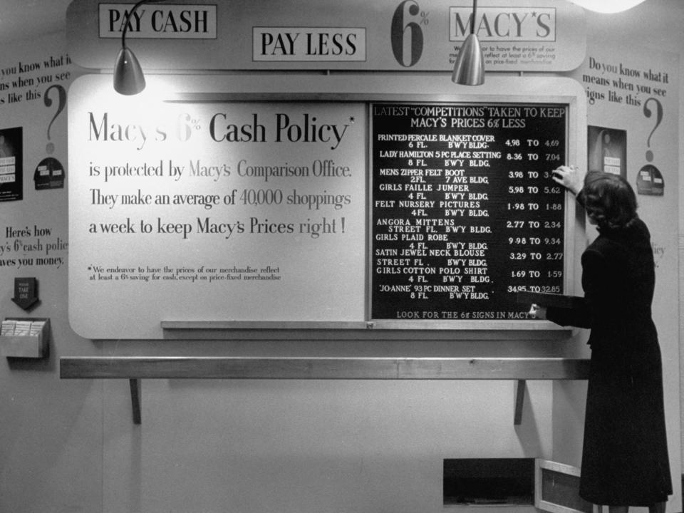 macys cash policy