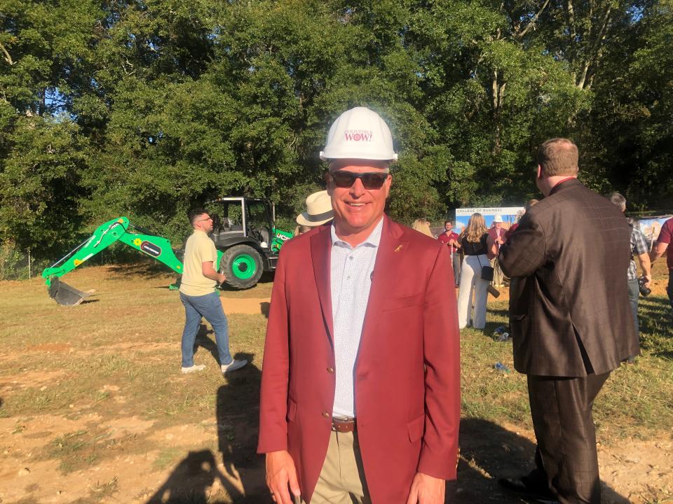Florida State University Trustee and Alumnus John Thiel attends the groundbreaking of Legacy Hall on October 14, 2022.